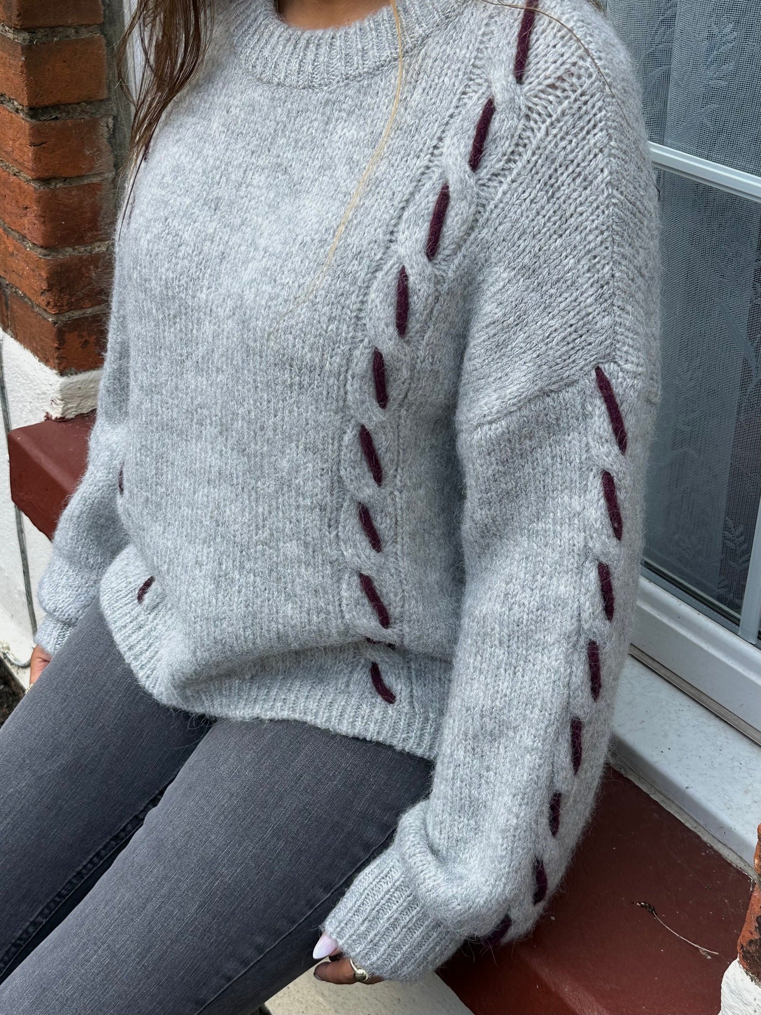VMILINA Pullover - Light Grey Melange